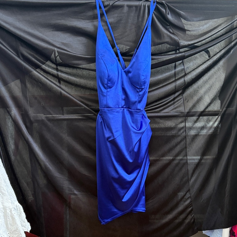 Elegant Blue Mini Dress